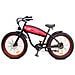 Outlaw - Nero E Rosso - 250w / 10ah - Vintage Chopper E-bike - Bicicletta Elettrica Cruiser Custom Fat Bike - Foto miniatura 2