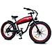 Outlaw - Nero E Rosso - 250w / 10ah - Vintage Chopper E-bike - Bicicletta Elettrica Cruiser Custom Fat Bike - Foto miniatura 4