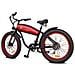 Outlaw - Nero E Rosso - 250w / 10ah - Vintage Chopper E-bike - Bicicletta Elettrica Cruiser Custom Fat Bike - Foto miniatura 6