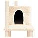 Albero Per Gatti Con Tiragraffi In Sisal Crema 144,5 Cm - Foto miniatura 5