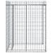 Parete Gabbioni Bidone Spazzatura 110x91x120 Cm Ferro Zincato - Foto miniatura 5
