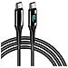 Cavo Di Ricarica Rapida Usb-c Pd 100 W Black 3 M - Foto miniatura 1