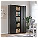 Armadio Classificatore Nero 90x40x200 Cm In Acciaio - Foto miniatura 1