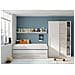 Letto Singolo Sunnyvale, Struttura Letto Per Cameretta, Letto Singolo Con Lettino Estraibile E Cassettone E Mensola Abbinata, 199x96h65 Cm, Bianco - Foto miniatura 3
