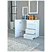 Credenza Giuseppe, Madia Da Cucina A 4 Ante E 1 Cassetto, Buffet Da Soggiorno, 100% Made In Italy, Cm 90x40h81, Bianco Lucido - Foto miniatura 4