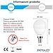 Pack 6 Pezzi Lampadina Led E14 6w (equivalente 40w) - Luce Bianca Calda 2800k - 480 Lumen - Classe Energetica A+ - Attacco Piccolo E14 - Mini Globo P45 - Foto miniatura 5