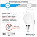 Pack 6 Pezzi Lampadina Led E14 6w (equivalente 40w) - Luce Bianca Calda 2800k - 480 Lumen - Classe Energetica A+ - Attacco Piccolo E14 - Mini Globo P45 - Foto miniatura 1