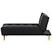 Chaise Longue Alsten Tessuto Nero - Foto miniatura 3