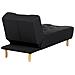 Chaise Longue Alsten Tessuto Nero - Foto miniatura 4