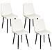 Set Di 4 Sedie Da Pranzo Havre Velluto Bianco Sporco - Foto miniatura 2