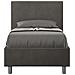 Letto Contenitore Imbottito 80x200 Microfibra Grigio Adele - Foto miniatura 1