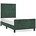 Giroletto Senza Materasso Verde Scuro 90x190 Cm In Velluto - Foto miniatura 2