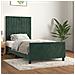 Giroletto Senza Materasso Verde Scuro 90x190 Cm In Velluto - Foto miniatura 1