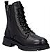 Black Casual Closed Ladies Mid Height Boots Stivaletti Pelle Scarpe Donna Nero Eu 41, Z9804-00 - Foto miniatura 1