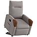 Poltrona Alzapersona Reclinabile Elettrica Tortora In Tessuto - Foto miniatura 3
