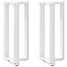 Gambe Tavolo Bar A Forma T 2pz Bianco 40x35x(100-101)cm Acciaio - Foto miniatura 1