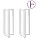 Gambe Tavolo Bar A Forma T 2pz Bianco 40x35x(100-101)cm Acciaio - Foto miniatura 3