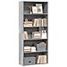 Libreria Grigio Sonoma 80x30x189 Cm In Legno Multistrato - Foto miniatura 3