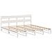 Giroletto Senza Materasso Bianco 200x200 Cm Legno Massello Pino - Foto miniatura 3