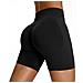 Shorts Da Yoga A Vita Alta Con Etichetta Di Lavaggio Non Rimovibile Black L - Foto miniatura 1