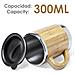Vanatin Tazza Termica Nature Da 300ml. Corpo In Bamboo E Acciaio Inox A Doppia Parete Per Una Migliore Conservazione Della Temperatura Fredda/calda. Con Tappo Dosatore. - Foto miniatura 2