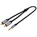 BCNBI cavo audio 3 m 3.5mm 2 x RCA Grigio - Foto miniatura 3