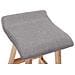 Sedia Da Bar Grigio Chiaro In Tessuto - Foto miniatura 5