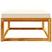 Lusso Casadino -  Poggiapiedi Giardino Con Cuscino 65x65x29 Legno Massello Acacia - Foto miniatura 3