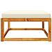 Lusso Casadino -  Poggiapiedi Giardino Con Cuscino 65x65x29 Legno Massello Acacia - Foto miniatura 4