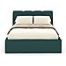 Baltimore Baule Letto Cloud 140x190cm Velluto Verde - Foto miniatura 4