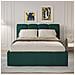 Baltimore Baule Letto Cloud 140x190cm Velluto Verde - Foto miniatura 1