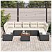 Set Divano da Giardino 8 Pezzi con Cuscini Nero Polyrattan Acacia - Foto miniatura 3