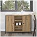 Mobile Artisan in Rovere 100x35x70 cm Legno Ingegnerizzato e Acciaio - Foto miniatura 2