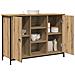 Mobile Artisan in Rovere 100x35x70 cm Legno Ingegnerizzato e Acciaio - Foto miniatura 3