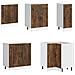 Set Mobili da Cucina 11 pz Lucca Rovere Fumo in Truciolato - Foto miniatura 4