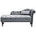 Chaise Longue Versione Destra Ivry Velluto Grigio - Foto miniatura 2