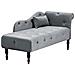 Chaise Longue Versione Destra Ivry Velluto Grigio - Foto miniatura 3