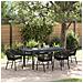Set da Pranzo per Giardino 7 pcs Nero Poly Rattan - Foto miniatura 2