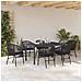 Set da Pranzo per Giardino 7 pcs Nero Poly Rattan - Foto miniatura 4