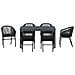Set da Pranzo per Giardino 7 pcs Nero Poly Rattan - Foto miniatura 7