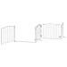 Cancello Cani Porta Pieghevole Bianco 10 Pannelli 800 cm Pioppo - Foto miniatura 5