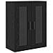 Credenza 2 pcs Rovere Nero Legno Stratificato e Vetro - Foto miniatura 7
