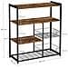 Scaffalatura per isola da cucina stile loft marrone rustico KKS96X - Foto miniatura 4