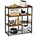 Scaffalatura per isola da cucina stile loft marrone rustico KKS96X - Foto miniatura 2