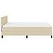 Letto a molle con materasso con led Crema 160 x 200 cm Tessuto - Foto miniatura 9