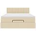 Pouf Letto con Materasso Crema 140x190 cm in Tessuto - Foto miniatura 7
