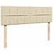 Pouf Letto con Materasso Crema 140x190 cm in Tessuto - Foto miniatura 9