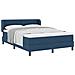 Letto a molle con materasso Blu 140 x 190 cm Tessuto - Foto miniatura 1
