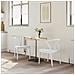 Sedia da pranzo 2 pcs Bianco e Bianco Legno di gomma solido - Foto miniatura 3