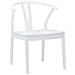 Sedia da pranzo 2 pcs Bianco e Bianco Legno di gomma solido - Foto miniatura 4